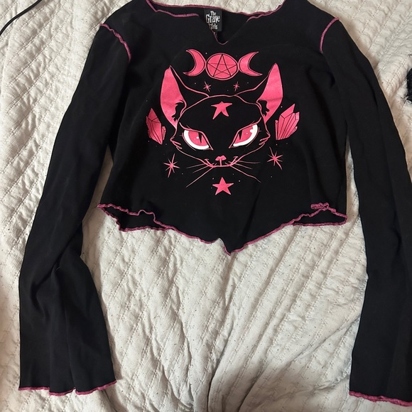 Dollskill Long Sleeve Kitty Top - Picture 1 of 1